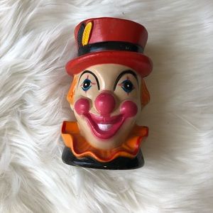 Vintage clown piggy bank- cute and creepy